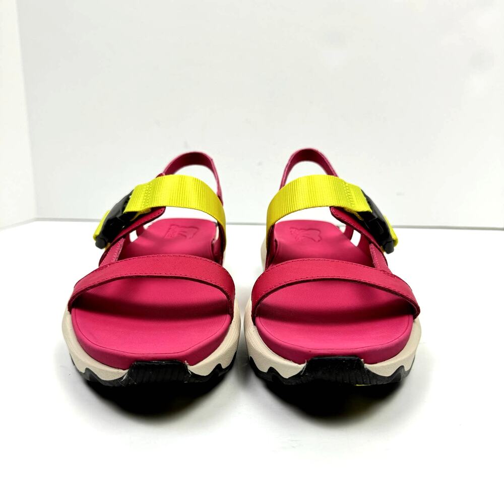 NEW Sorel Kinetic Impact Pink & Neon Yellow Outdoor Performance Sling Sandals - Picture 5 of 13